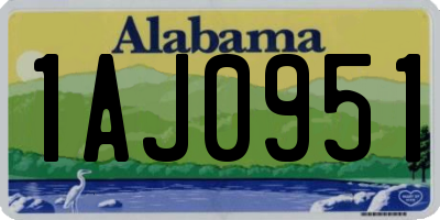 AL license plate 1AJ0951