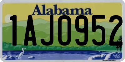 AL license plate 1AJ0952