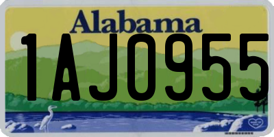 AL license plate 1AJ0955