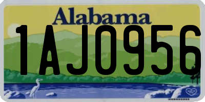 AL license plate 1AJ0956
