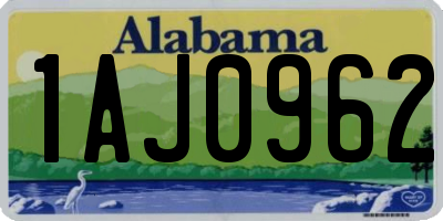 AL license plate 1AJ0962