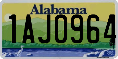 AL license plate 1AJ0964