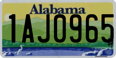 AL license plate 1AJ0965