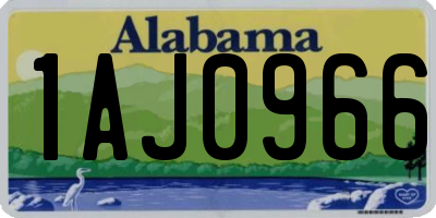 AL license plate 1AJ0966