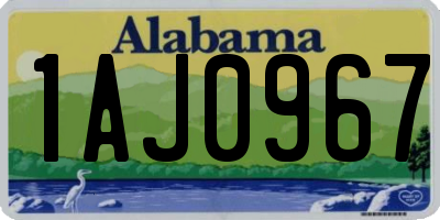 AL license plate 1AJ0967
