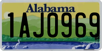 AL license plate 1AJ0969