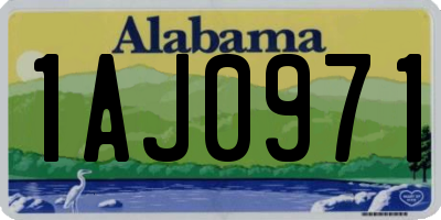 AL license plate 1AJ0971