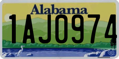 AL license plate 1AJ0974