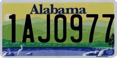 AL license plate 1AJ0977