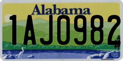 AL license plate 1AJ0982