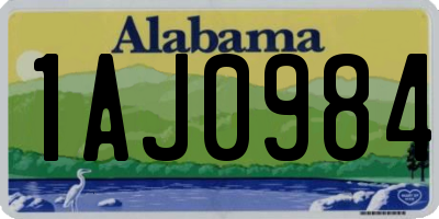AL license plate 1AJ0984