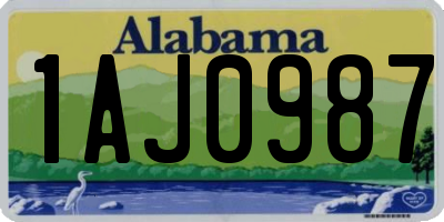 AL license plate 1AJ0987