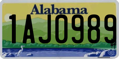AL license plate 1AJ0989