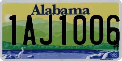 AL license plate 1AJ1006