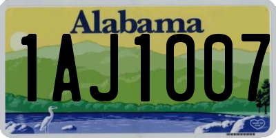 AL license plate 1AJ1007