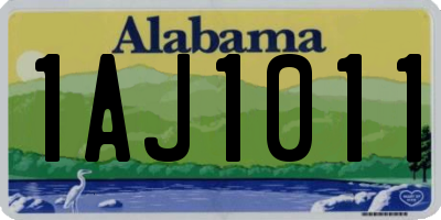 AL license plate 1AJ1011