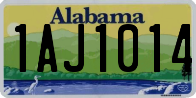 AL license plate 1AJ1014