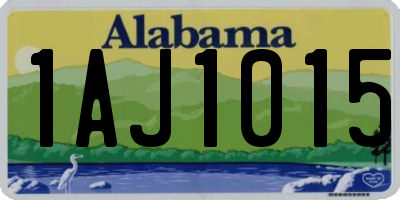 AL license plate 1AJ1015