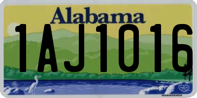 AL license plate 1AJ1016
