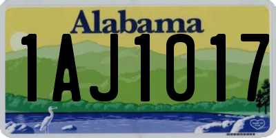 AL license plate 1AJ1017