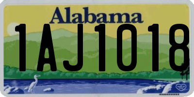 AL license plate 1AJ1018