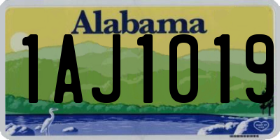 AL license plate 1AJ1019