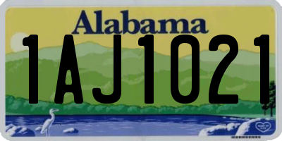 AL license plate 1AJ1021