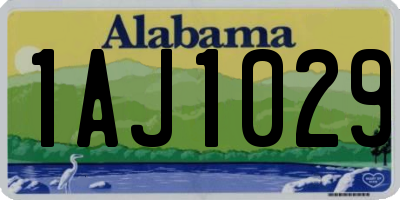 AL license plate 1AJ1029