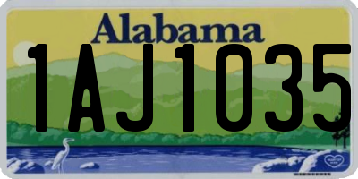 AL license plate 1AJ1035