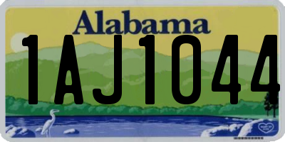 AL license plate 1AJ1044