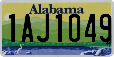 AL license plate 1AJ1049