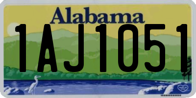 AL license plate 1AJ1051