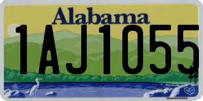 AL license plate 1AJ1055