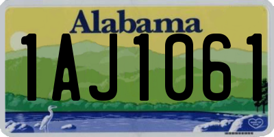 AL license plate 1AJ1061