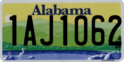 AL license plate 1AJ1062