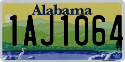 AL license plate 1AJ1064