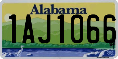 AL license plate 1AJ1066