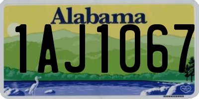 AL license plate 1AJ1067
