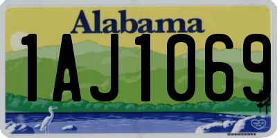 AL license plate 1AJ1069