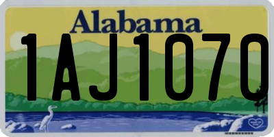 AL license plate 1AJ1070