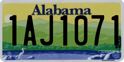 AL license plate 1AJ1071