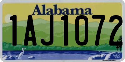 AL license plate 1AJ1072