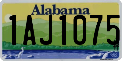 AL license plate 1AJ1075