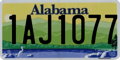 AL license plate 1AJ1077