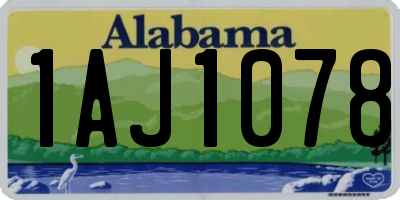 AL license plate 1AJ1078