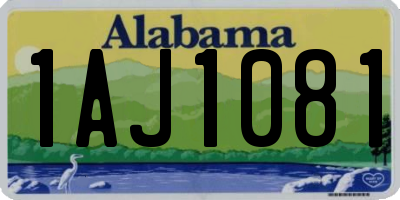 AL license plate 1AJ1081