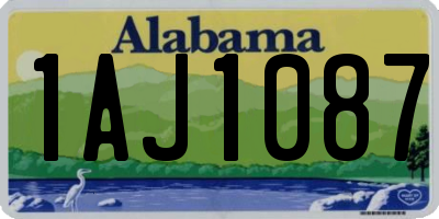 AL license plate 1AJ1087