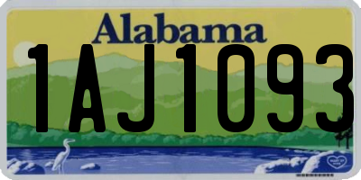 AL license plate 1AJ1093