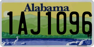 AL license plate 1AJ1096