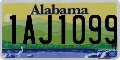 AL license plate 1AJ1099
